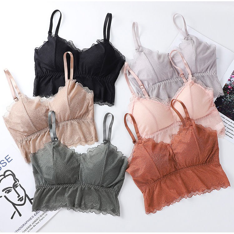 [RẺ VÔ ĐỊCH] Áo bra nữ ren tơ nâng ngực - Áo bralette coton mềm không gọng mút mỏng YLY26