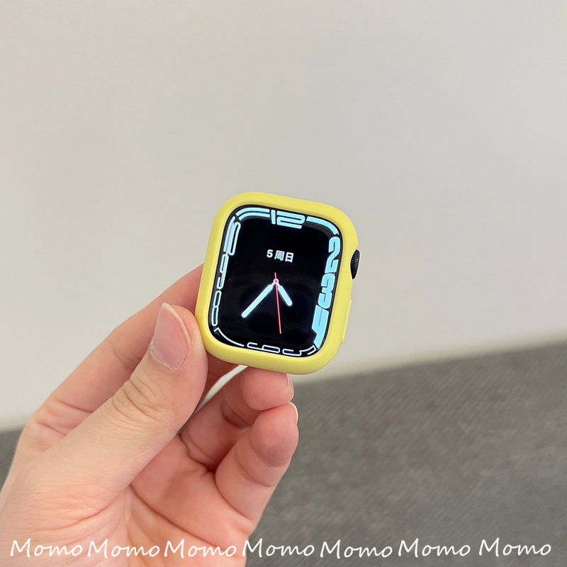 Ốp Bảo Vệ Bằng Silicon Mềm Cho Apple Watch Series 7 6 SE 5 4 3 2 1 41MM 45MM 40MM 44MM