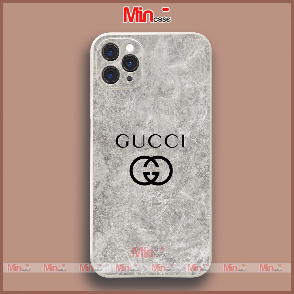 Ốp lưng iPhone Gucci Versace cạnh viền vuông silicon mềm dẻo cho iphone 6/6s/7/8/X/XS/XR/11/12/13/14 Pro Plus Max