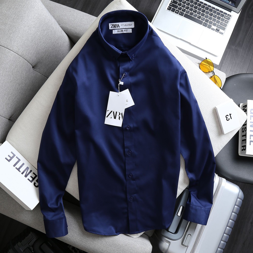 [VNXK]  Áo Sơ Mi Nam Dài Tay ZR - Chất Lụa Bóng Trơn Đẹp, Không Nhăn, Dáng Trẻ Trung, Thanh Lịch | BigBuy360 - bigbuy360.vn