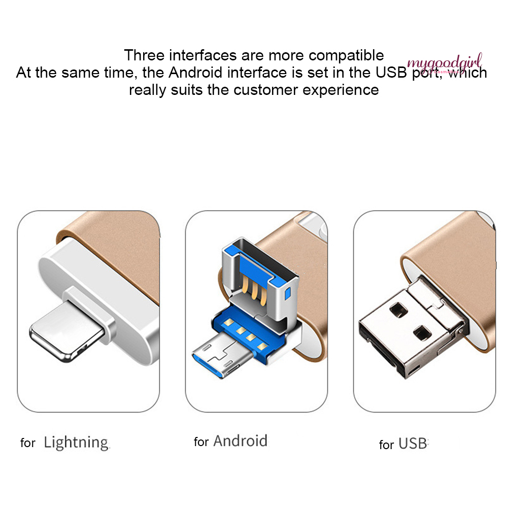 Usb 3.0 Otg 8 / 16 / 32 / 64g 3 Trong 1 Cho Điện Thoại / Pc | BigBuy360 - bigbuy360.vn