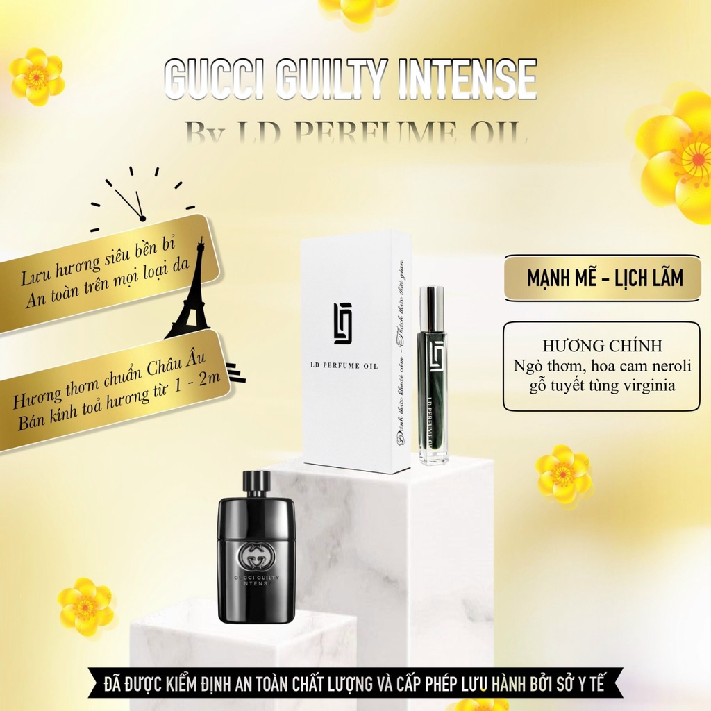 Tinh Dầu Nước Hoa Pháp GUCCI GUILTY INTENSE Thương Hiệu  LD PERFUME OIL AROMA STORE