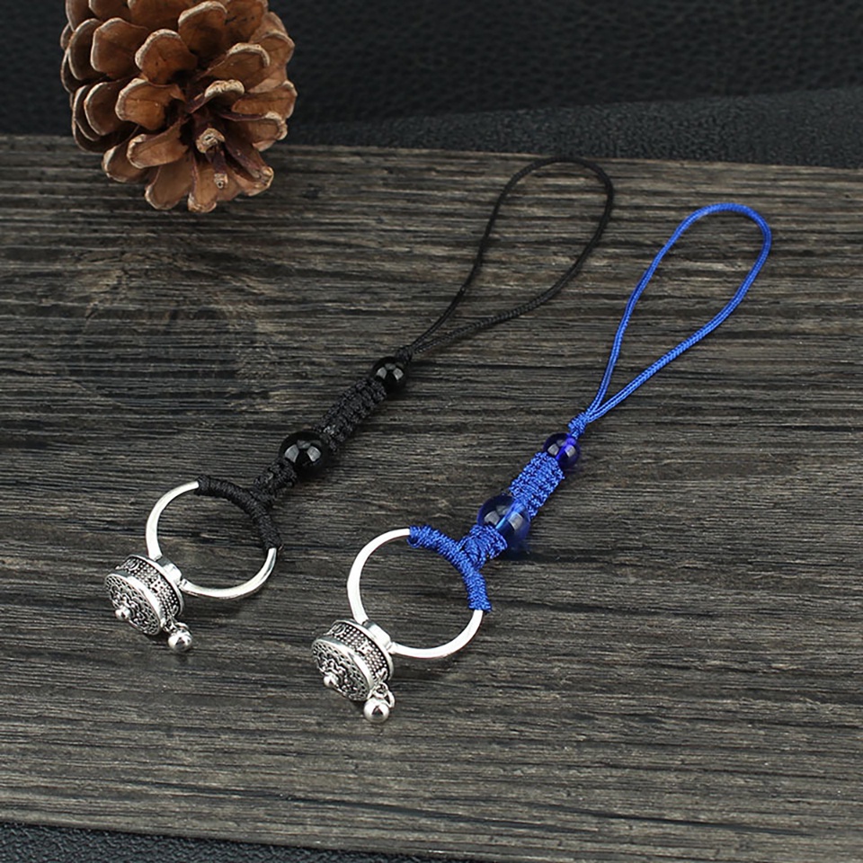 ✅ Dây Buộc Đeo Điện Thoại Dạng Nhẫn Khắc Thần Chú Cổ May Mắn, Tăng Tiền Tài Tài Lộc Danh Vọng