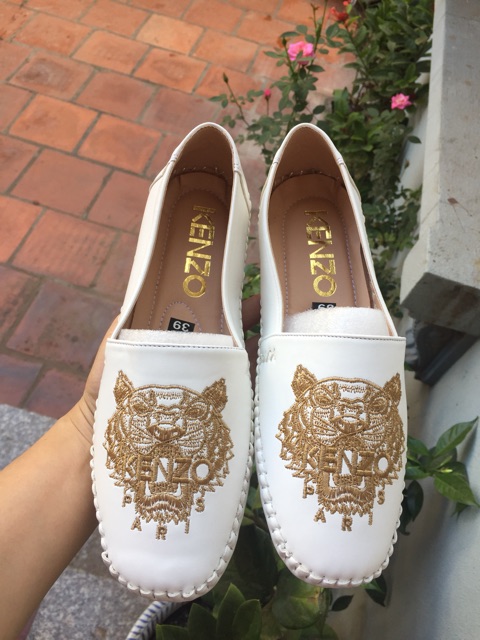 Giày lười  kenzo trắng