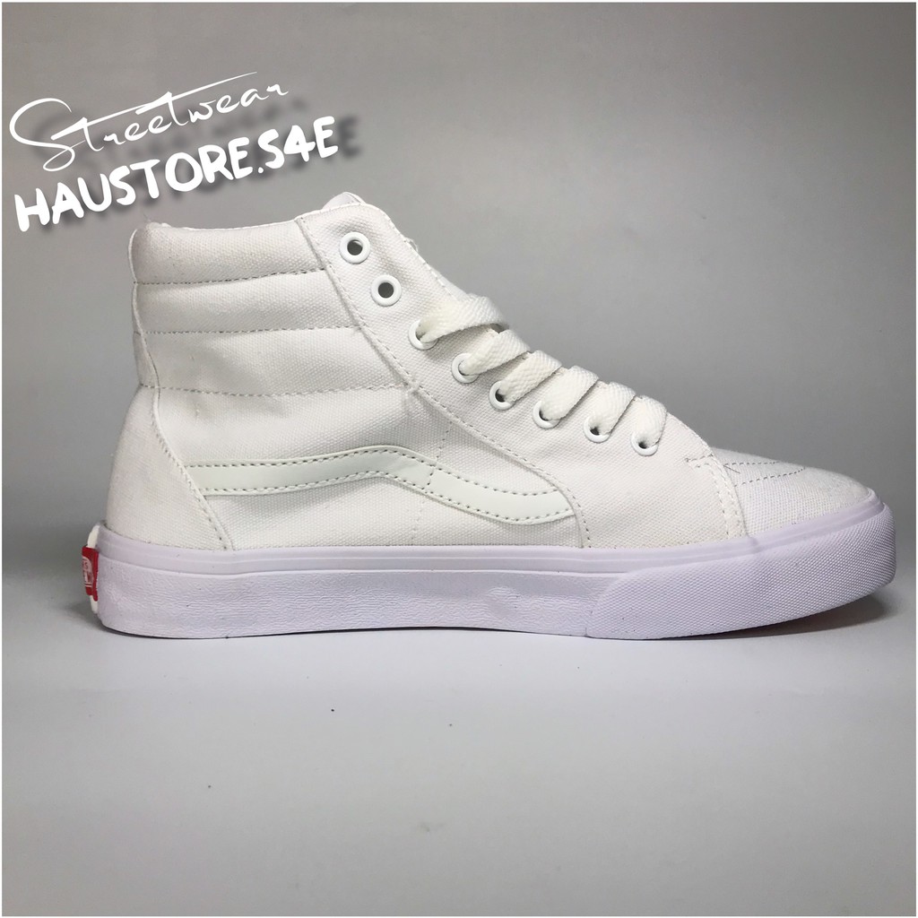Giày V SK8 Old School Cao Cổ Trắng full Box,tag tặng dây V |Ảnh thật,vidieo thật - Freeship|