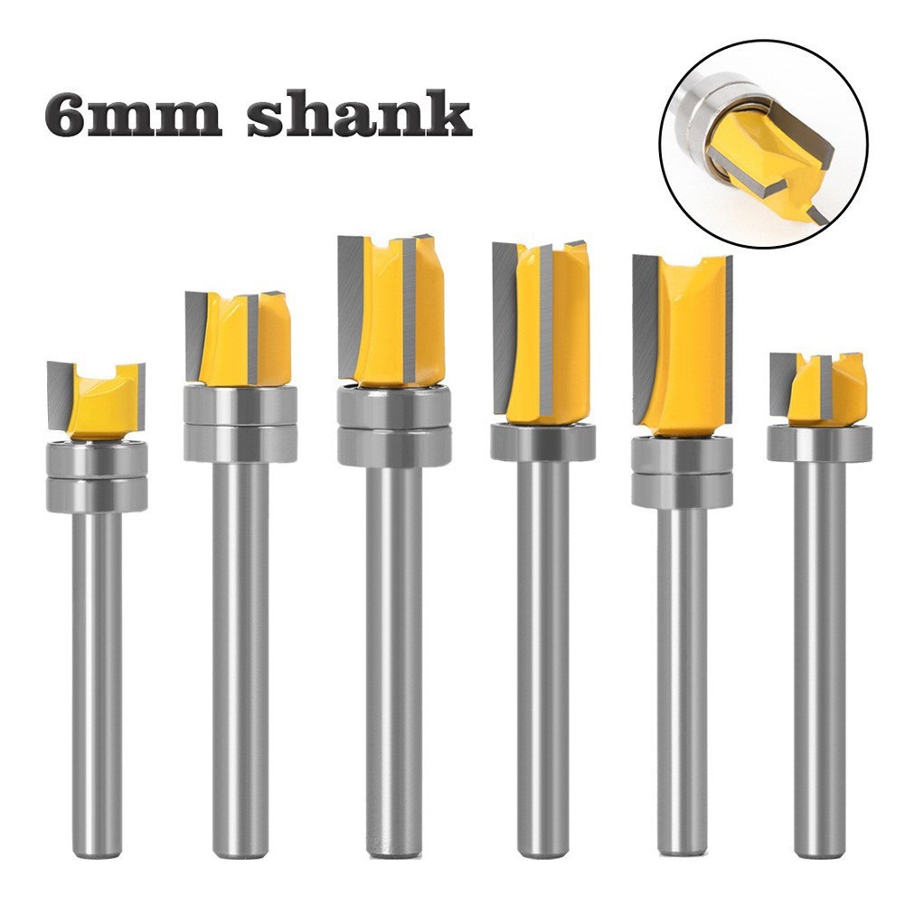 1 Mũi Phay Gỗ Thẳng 6mm Bằng Sợi Tổng Hợp Chuyên Dụng Cho Làm Gỗ