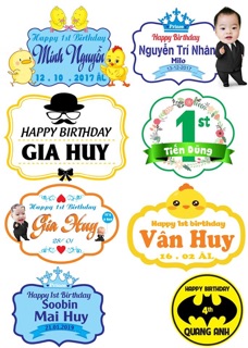 Bảng tên bé kèm chibi