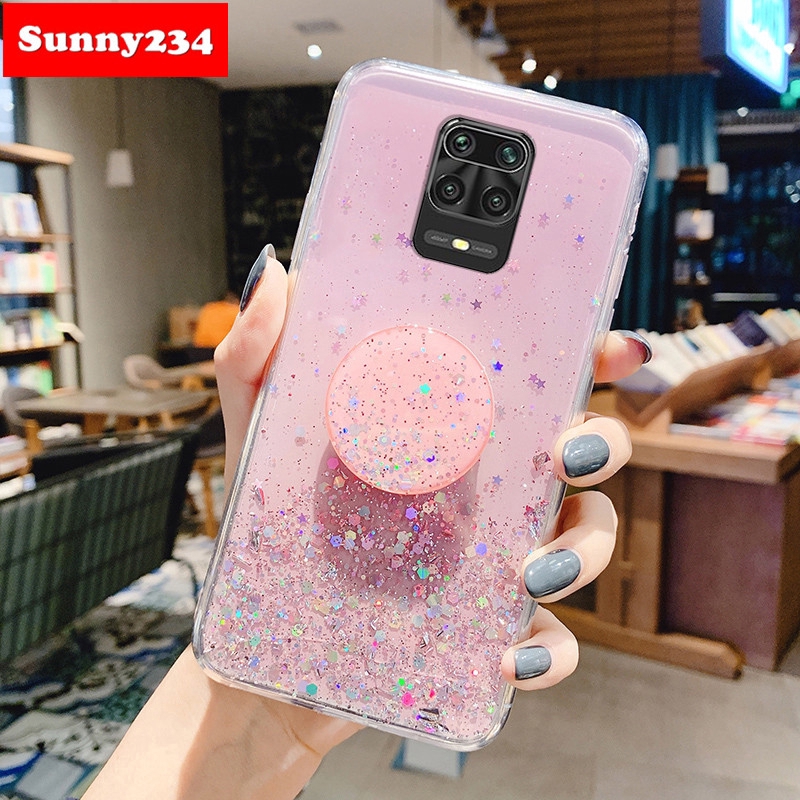Ốp lưng mềm đính kim tuyến lấp lánh dành cho Xiaomi Redmi 10X 9A 9C 9 8 8A Note 9 9s Pro Max Note 9 Pro 5G