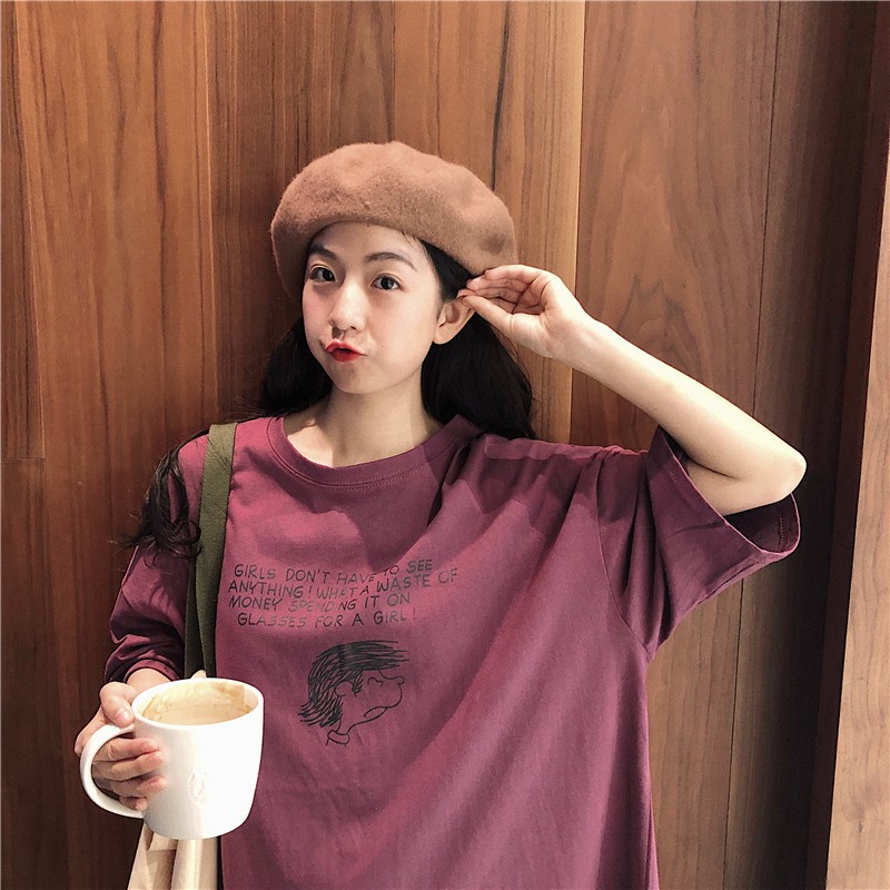 Áo thun nữ form rộng 🔥FREESHIP🔥 Áo thun nữ đẹp Syle Ảnh Kèm Chữ Thời Trang Tiktok 2020 | BigBuy360 - bigbuy360.vn