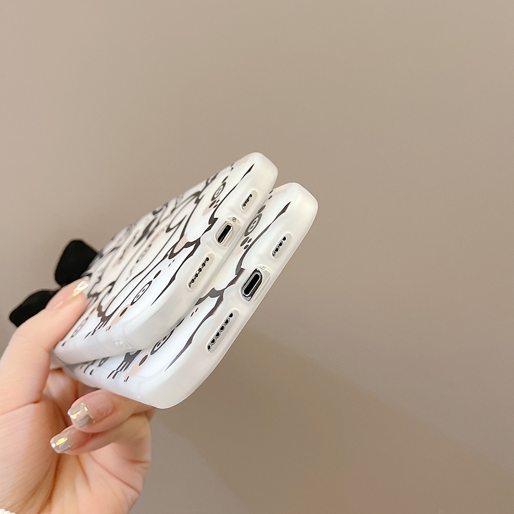 Đen Ốp Điện Thoại Mềm Hình Chú Heo Vẽ Phác Thảo 3d Cho iphone 7 8 plus x xr xs 11 12 13 14 15 mini pro max se 2020