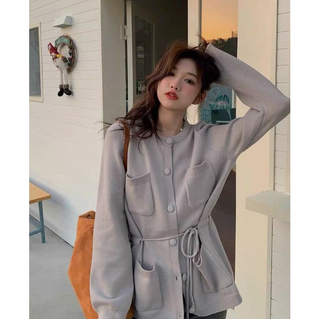 Áo len Cardigan phối túi  📷