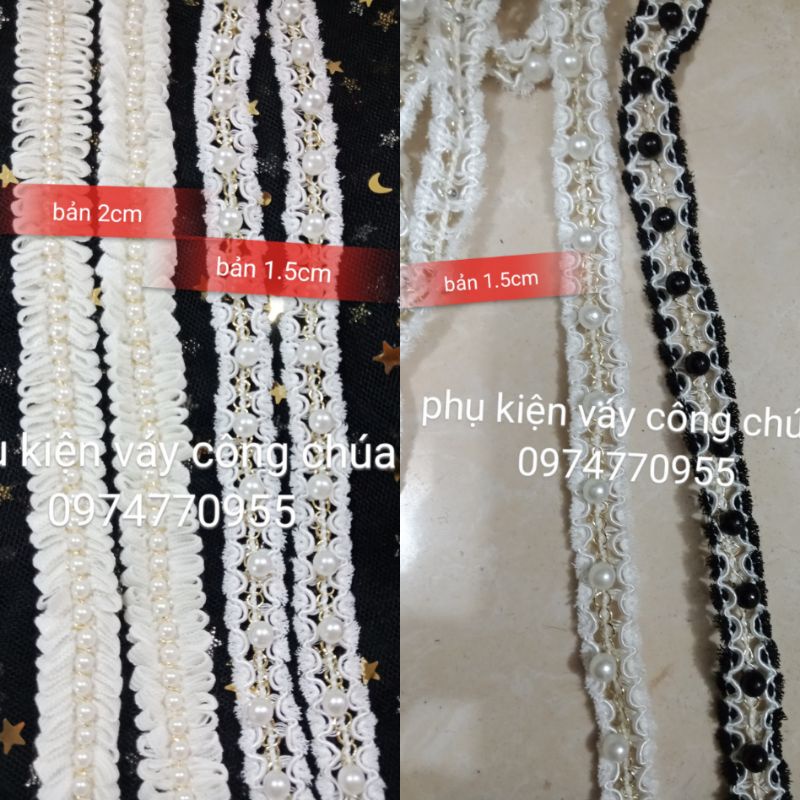 Ren bèo trang trí váy áo