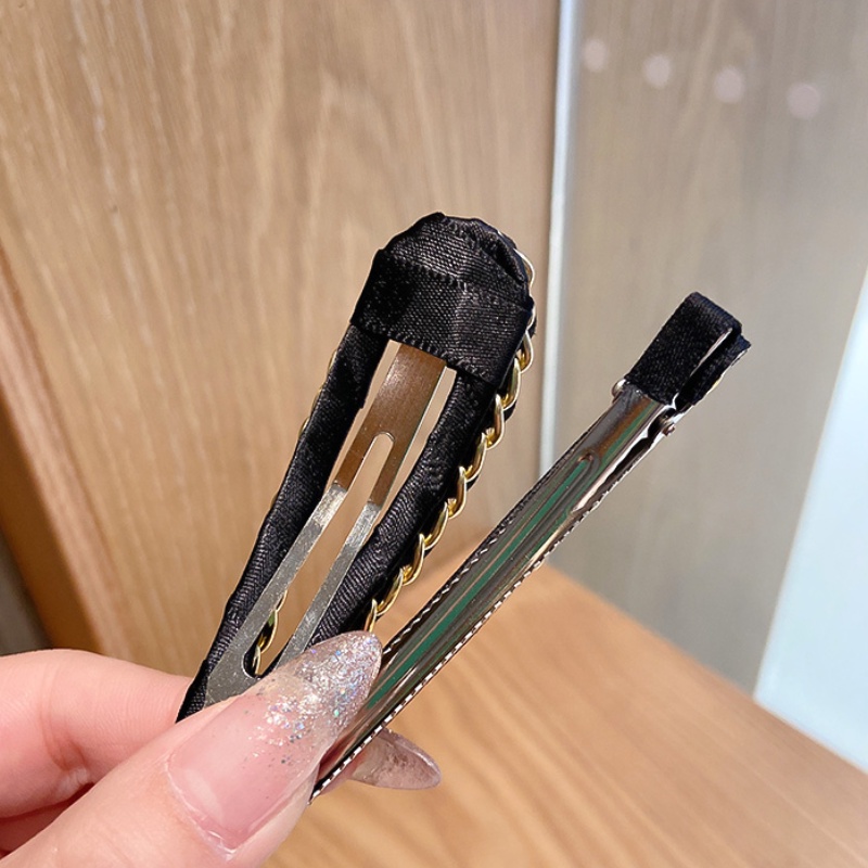 Kẹp Tóc Kim Loại Phối Dây Xích Thời Trang Hàn Quốc Cho Nữ