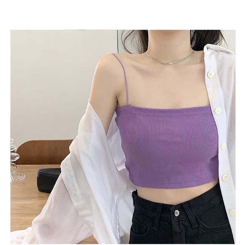 ADORABLE ÁO HAI DÂY THUN GÂN FREESIZE 4 MÀU 🥰🥰🥰