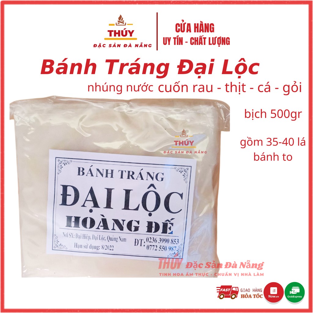 Bánh tráng đại lộc túi 500gr - làm bánh tráng cuốn thịt heochuẩn vị đà nẵng -  bánh nhúng nước