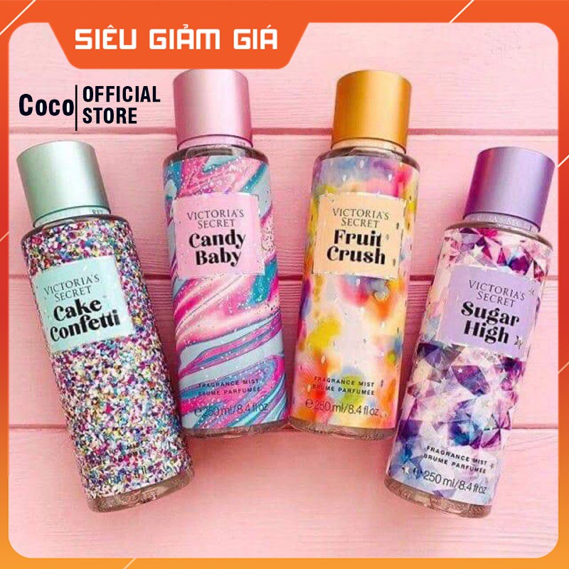 Xịt thơm toàn thân Victoria's Secret body mist mẫu mới đủ mùi