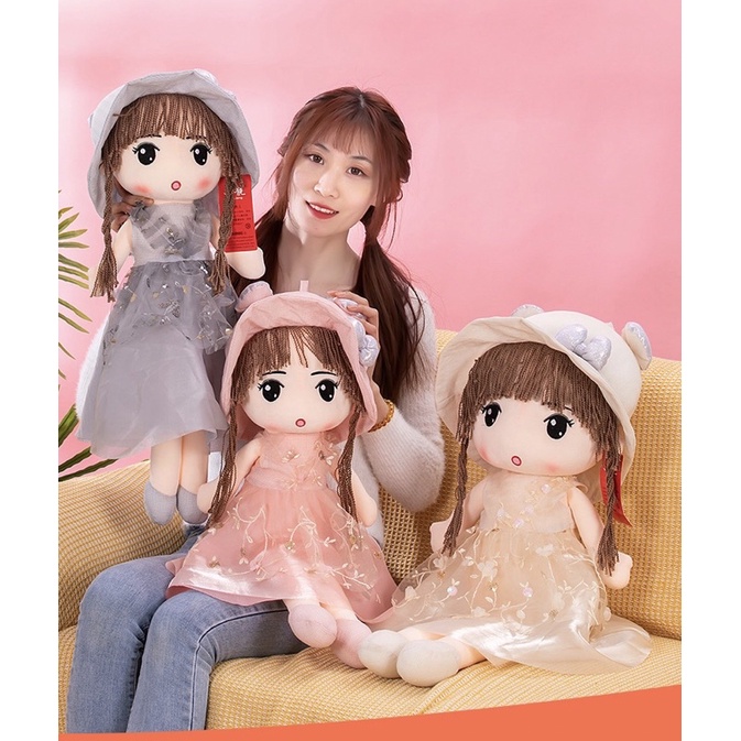 Búp bê gấu bông váy công chúa kích thước 45cm và 60cm