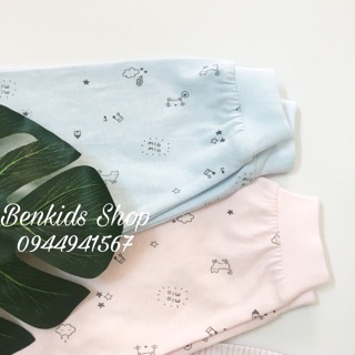 Áo sơ sinh MioMio cúc giữa tay dài