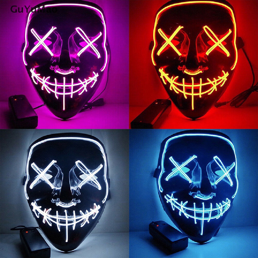 Mặt Nạ Dây Đèn LED Hóa Trang Halloween