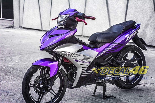 Tem trùm xe exciter 150 mẫu tím