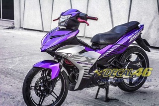 Tem trùm xe exciter 150 mẫu tím