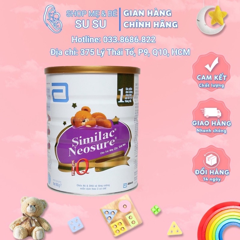Sữa Similac Neosure 850g, dành cho trẻ nhẹ cân- suy dinh dưỡng