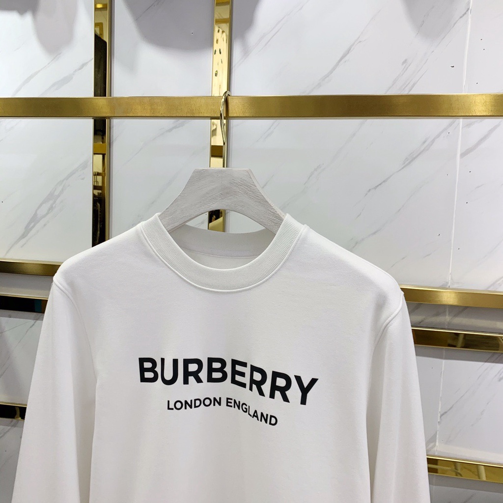 Burberr Áo sweater cotton Tay Dài In LOGO Thời Trang Thu Đông 2020 Cho Nam
