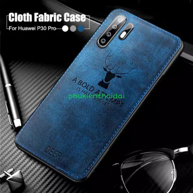 Ốp lưng Huawei P30 Pro FREESHIP Từ 50k chống sốc vải đầu hươu cao cấp