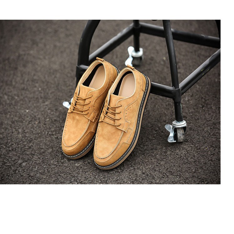 Giày Dr Martin Da Lộn Màu Da Bò