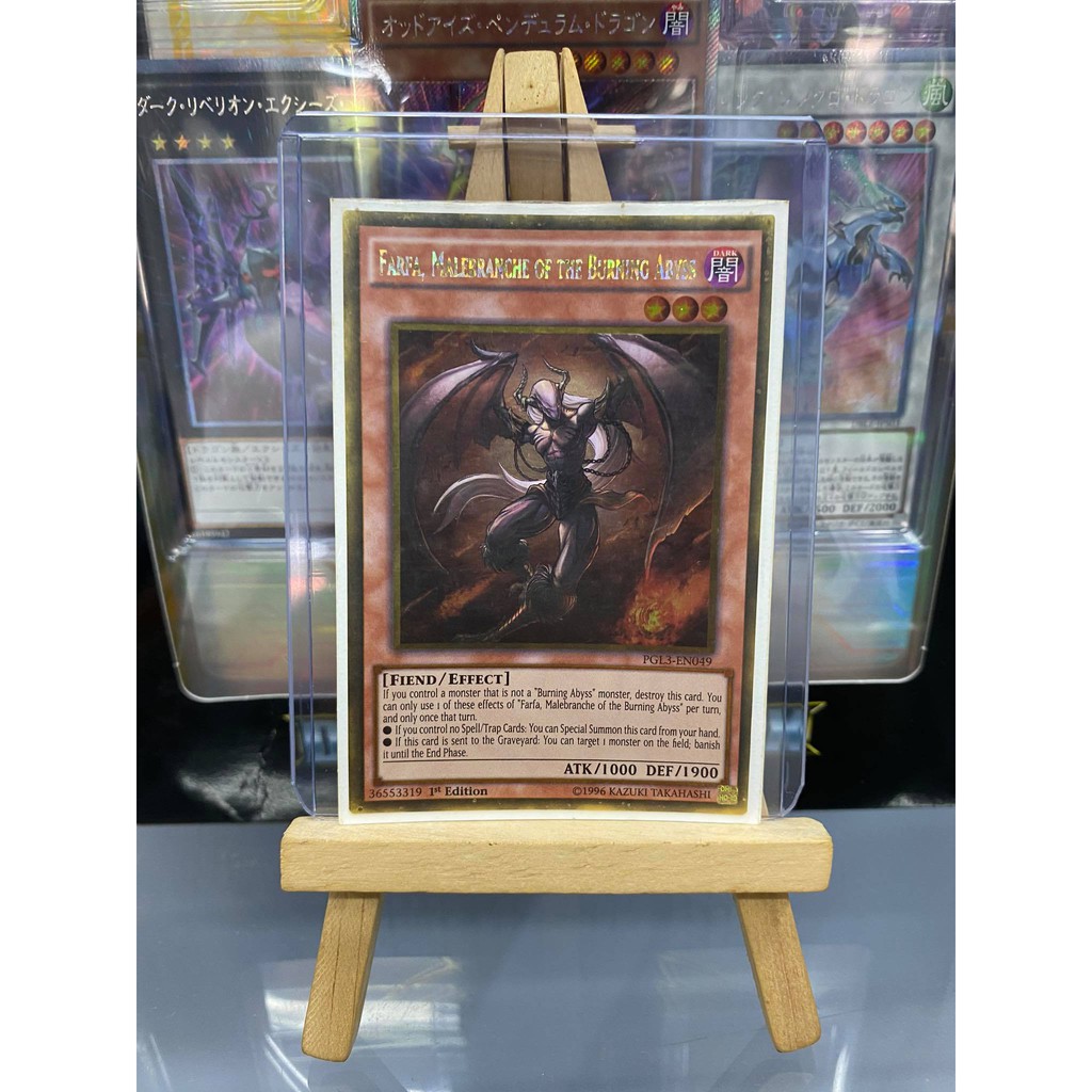 [ Dưa Hấu Yugioh] Lá bài thẻ bài Farfa Malebranche of the Burning Abyss – Gold Rare - Tặng bọc bài nhựa bảo quản