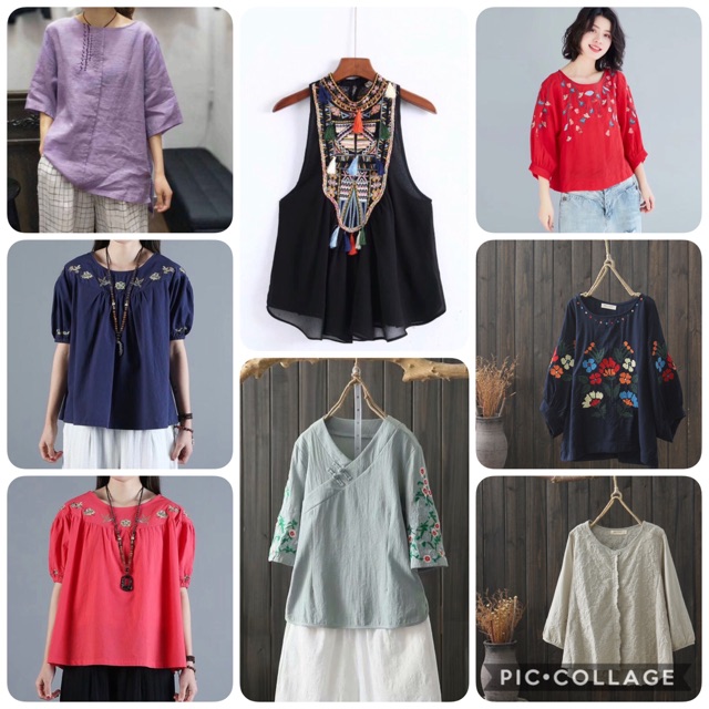 Áo thêu sale đồng giá