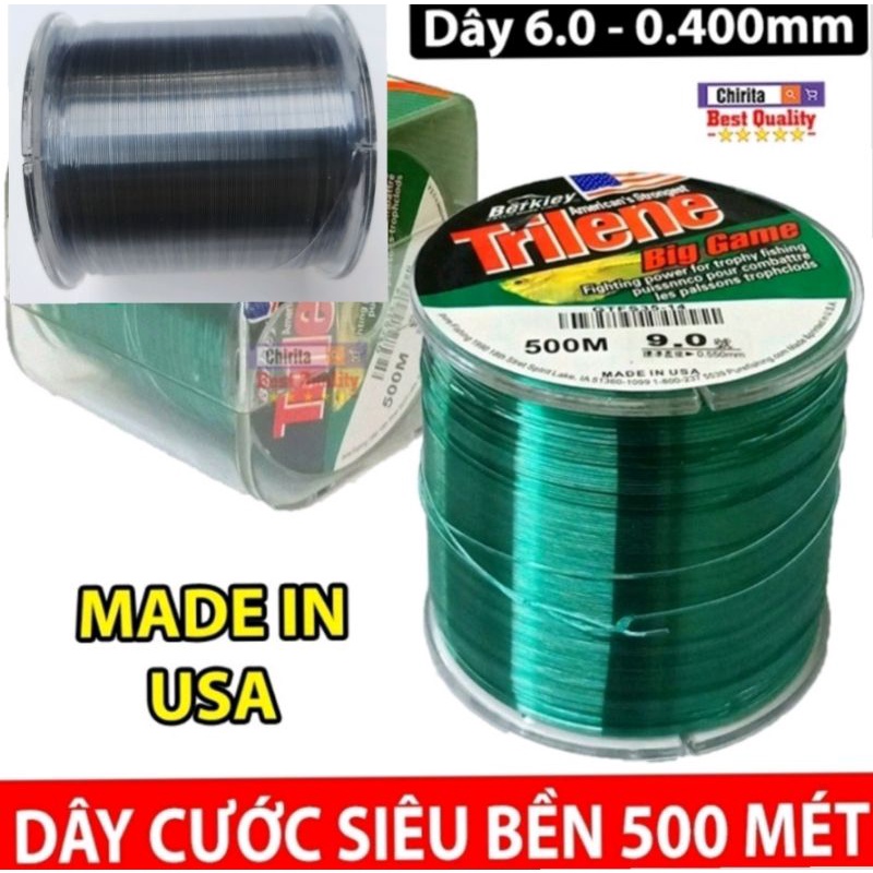 [xả kho] Cước câu cá cước mỹ triline 500m tàng hình