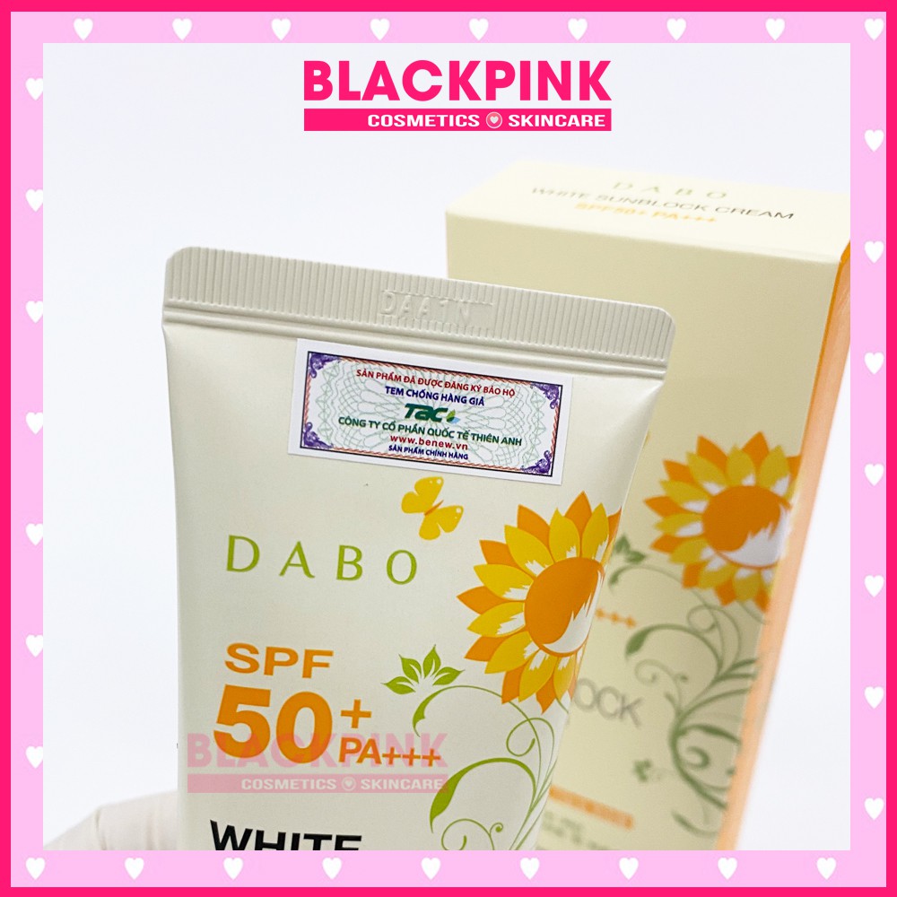 Kem chống nắng hoa cúc Dabo Whitening Sunblock Cream Hàn Quốc thẩm thấu nhanh, không bết dính, chống lão hóa 70ml