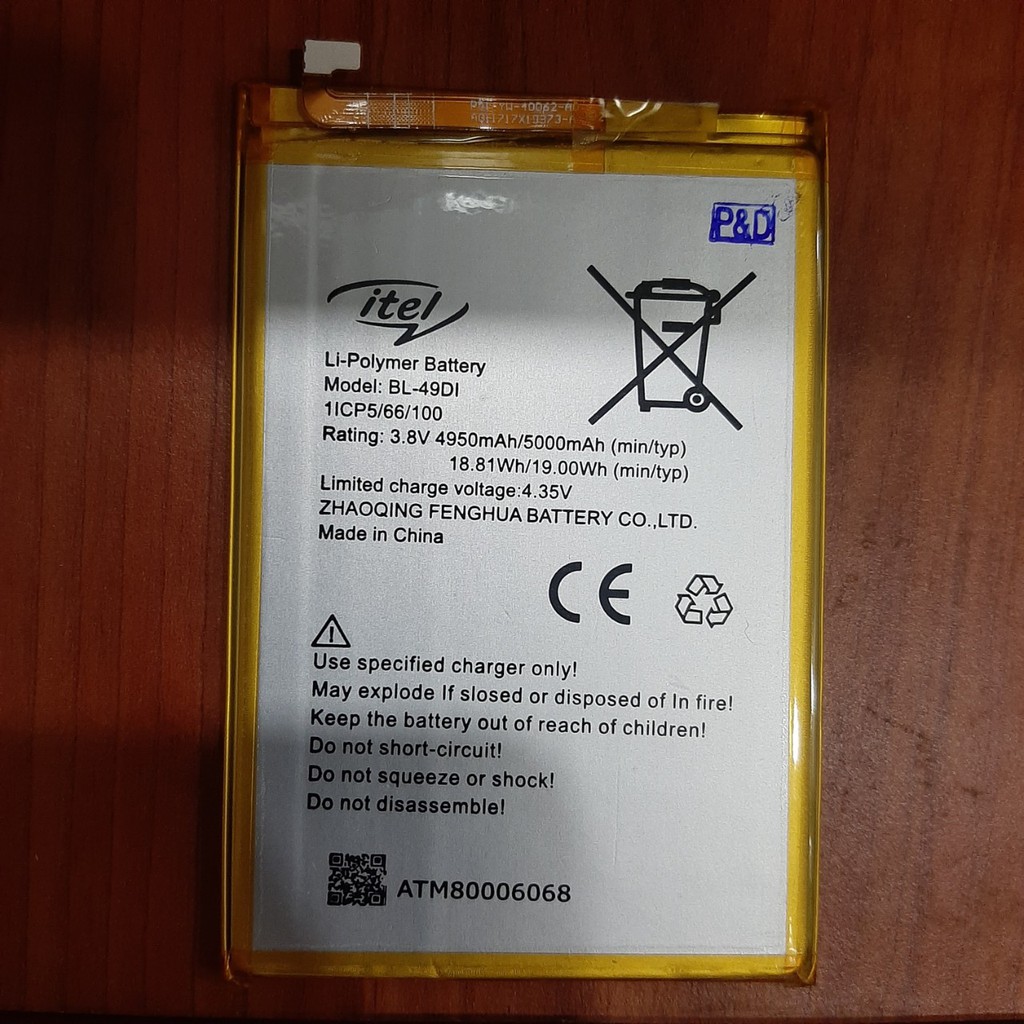Pin điện thoại Itel P51 BL 49Di 5000mAh