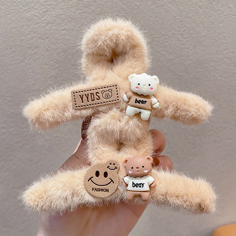 Kẹp Tóc Phối Lông Thời Trang Hàn Quốc Cho Nữ