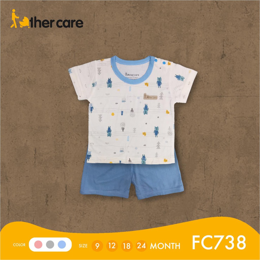 [Mã FARSBR242 giảm 15% đơn 99K] Bộ Quần Áo Trẻ em CT FatherCare Cài Vai - Họa Tiết Báo HT-Trơn FC738