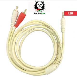Dây Loa Cao Cấp 1 Đầu 3.5 ra 2 Đầu AV, Dài 1.8m-3m-5m SIÊU BỀN