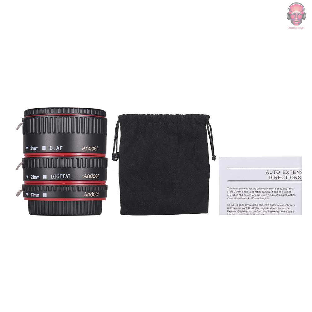 ANDOER Ống Kính Lấy Nét Macro Af (13Mm + 21mm + 31mm) Cho Eos Ef Ef-S 60d 7d 5d Ii 550d