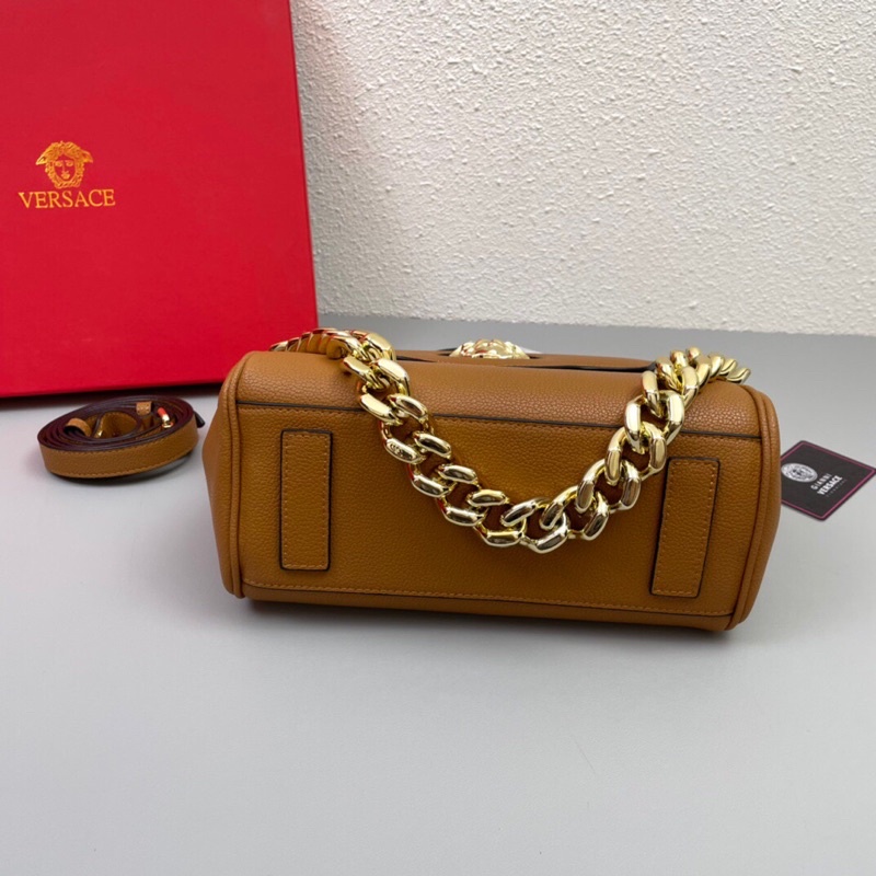Túi xách/đeo vai màu trơn logo medusa thương hiệu Versace da thật cao cấp nhiều màu