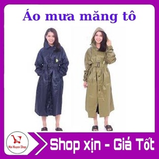 Áo Mưa Măng Tô Vải Dù Chống Thấm Cao cấp cho nam nữ(không kèm dây)