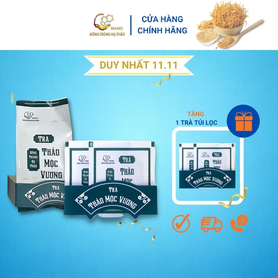 [FREESHIP50K] ✅ Gói 10 Túi Lọc Trà Thảo Mộc Vương Mát Gan Thanh Nhiệt Giải Độc - Nano Đông Trùng Hạ Thảo