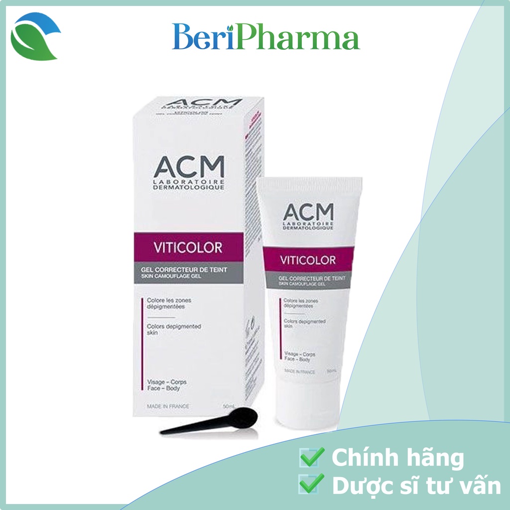 ✅[CHÍNH HÃNG] ACM Gel che khuyết điểm chàm, bạch biến Viticolor Skin Camouflage Gel 50ml