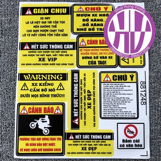 Tờ tem CẢNH BÁO, CHÚ Ý, THÔNG BÁO Size 22x28 (cm)