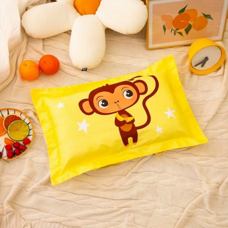 Gối trẻ em cotton 100% size 30x50 cm, gối cho bé đi học mẫu giáo mầm non Giá rẻ