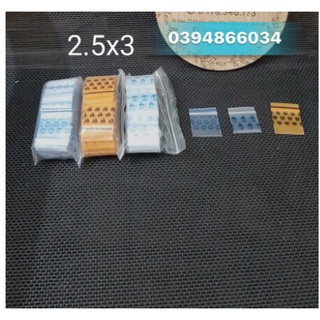 Gói 100c túi zip mini hình hoa văn 2.5x3