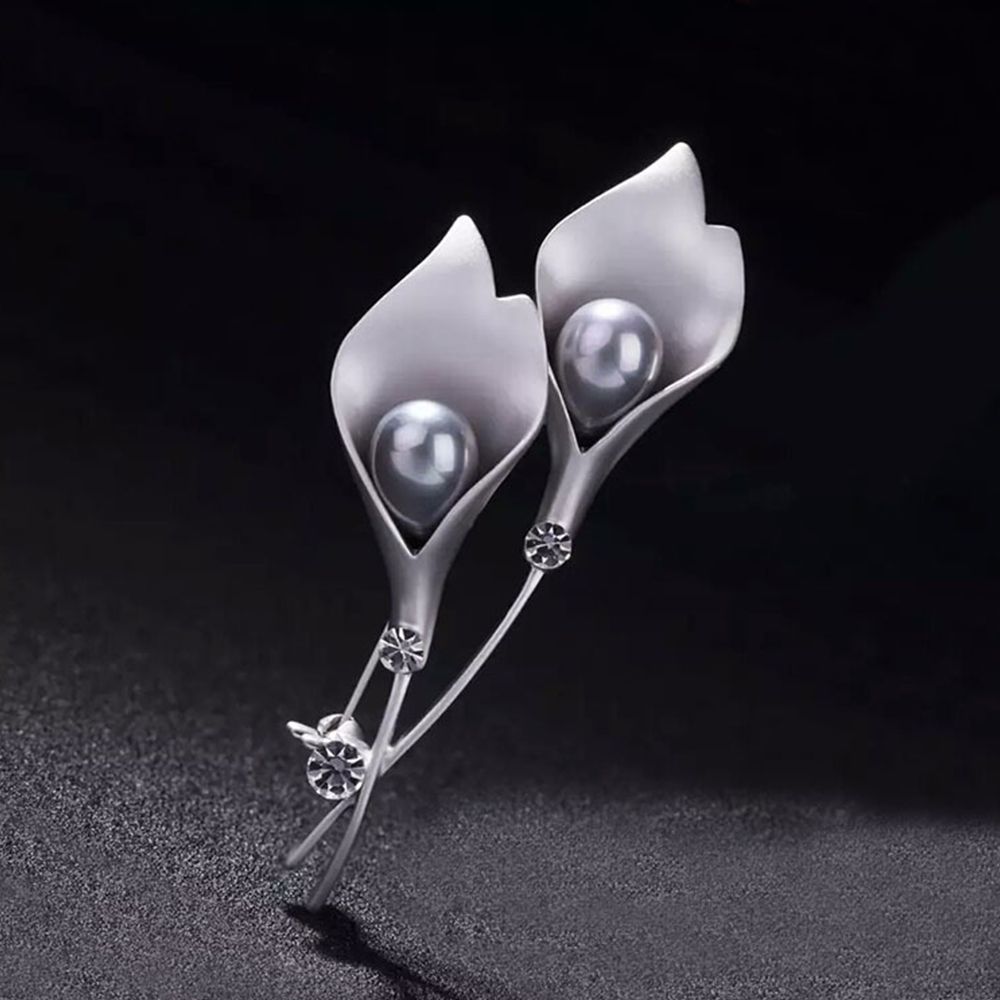 Ghim cài áo hình hoa đính đá thời trang thanh lịch sang trọng