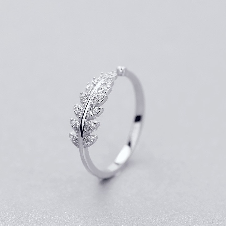 Nhẫn Bạc Ta S925 CaoBac Silver Hình Chiếc Lá Phong Cách Hàn Quốc Cho Nữ - Trang Sức Cáo Bạc JEWELLERY