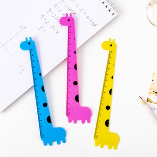 Hoạt hình hươu cao cổ thước học tập văn phòng phẩm vẽ thước 15cm