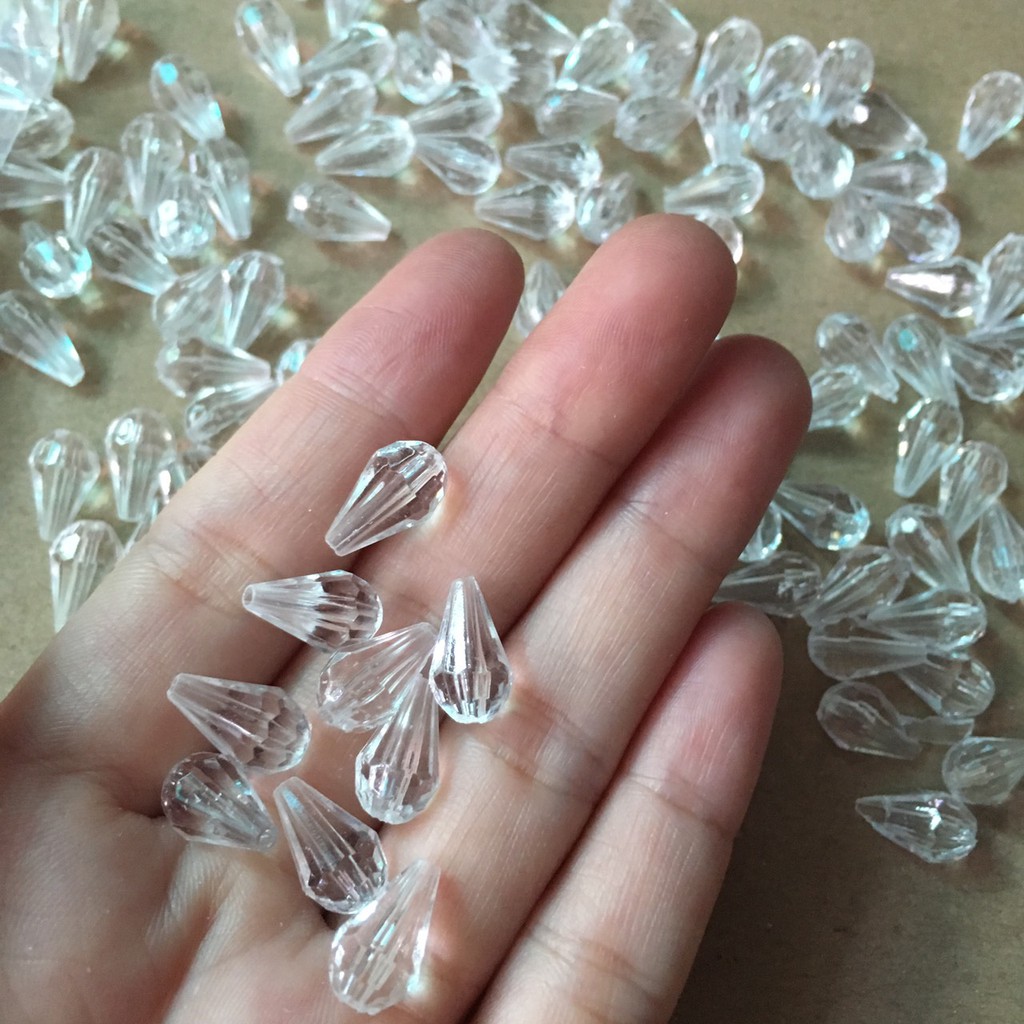 8 hạt nhựa giả phale hình giọt nước