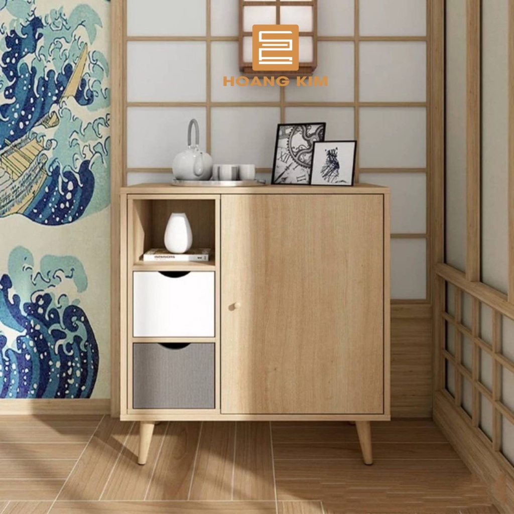 Tủ gỗ vintage Decor Hoàng Kim, thiết kế sang trọng đẹp mắt, trang trí nội thất phòng khách